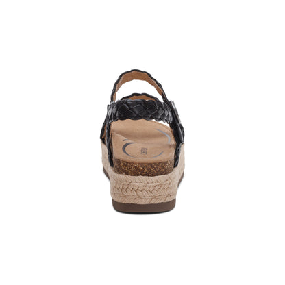 Aetrex Julia Arch Support Platform Sandal - Black
