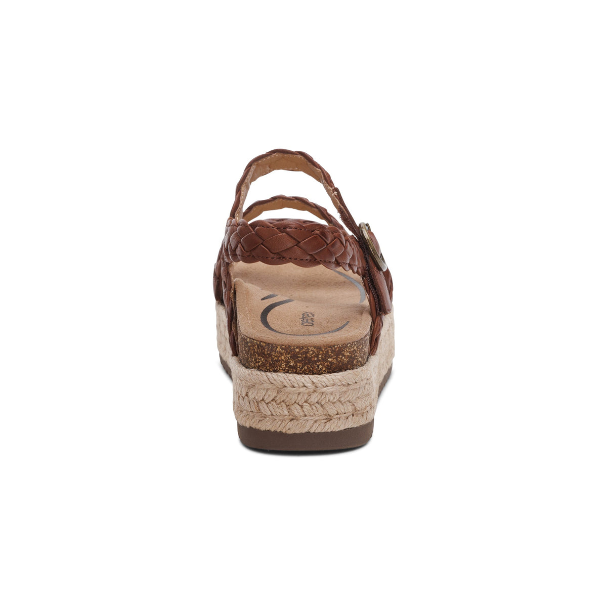 Aetrex Julia Arch Support Platform Sandal - Walnut