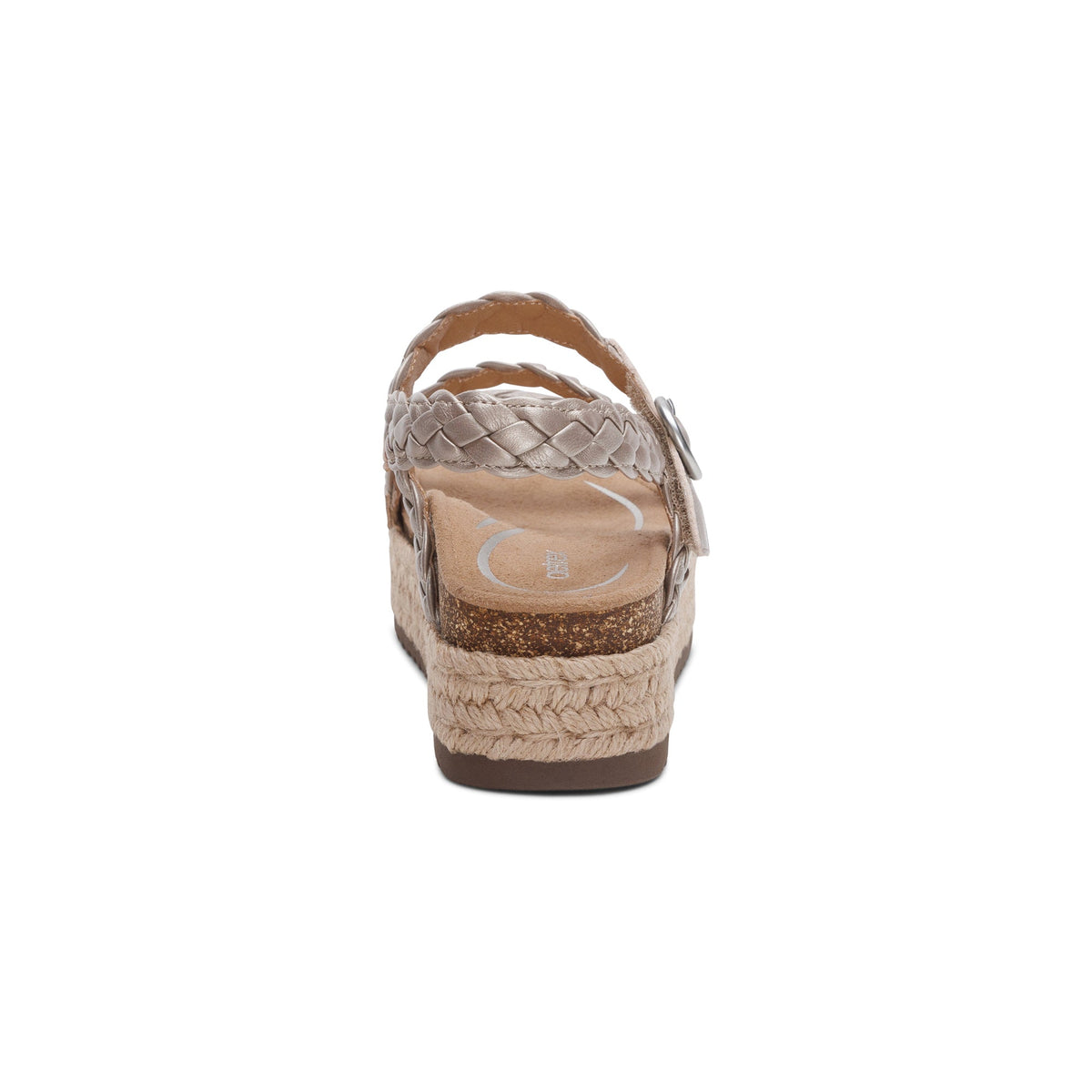 Aetrex Julia Arch Support Platform Sandal - Platinum