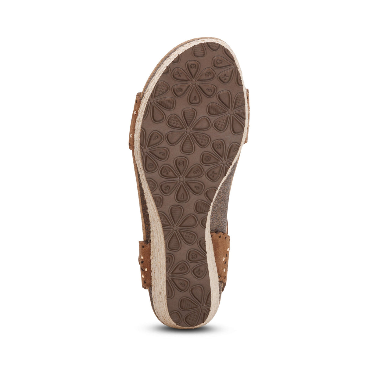 Aetrex Sydney Quarter Strap Espadrille Wedge - Scotch Cutout