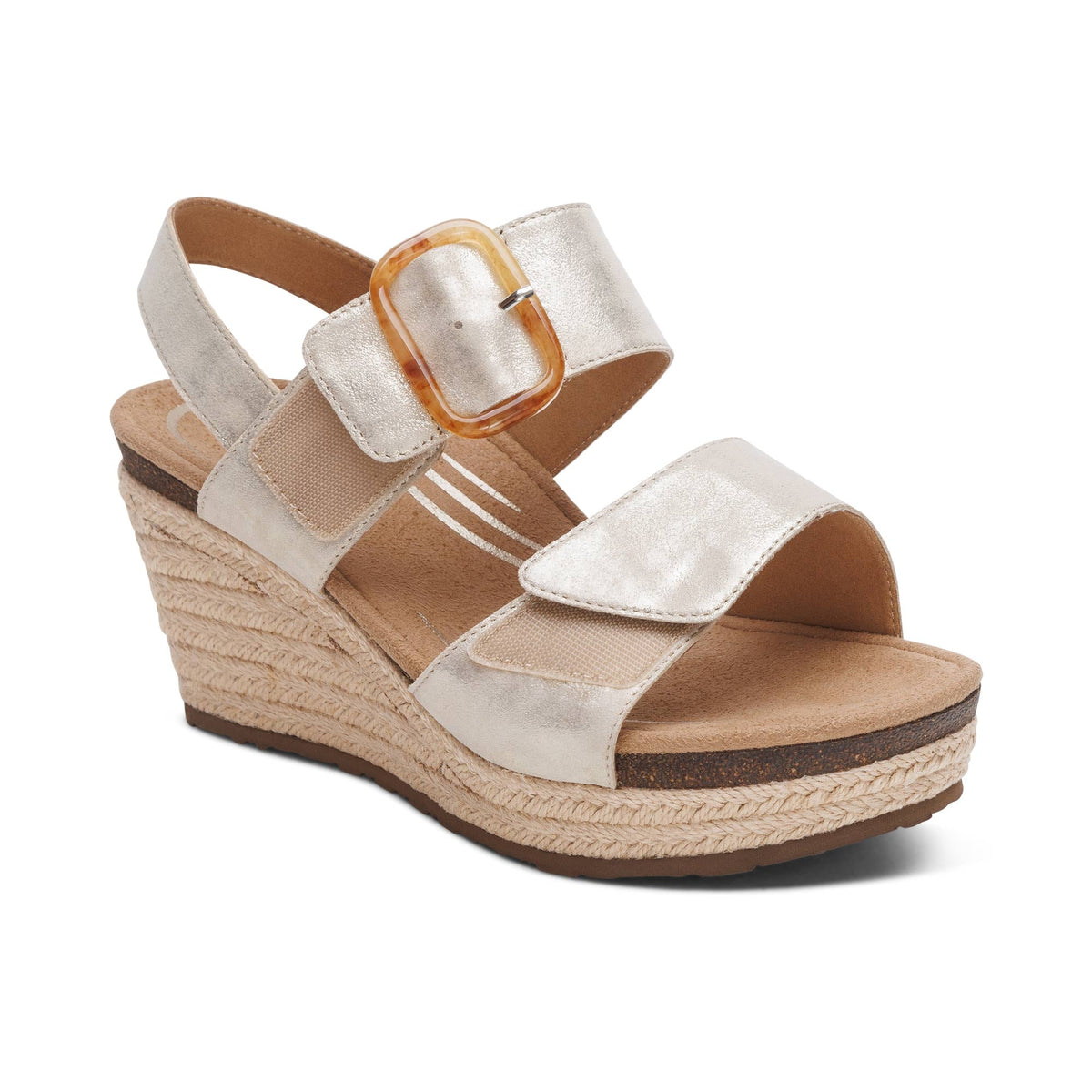 Aetrex Ashley Arch Support Wedge - Champagne