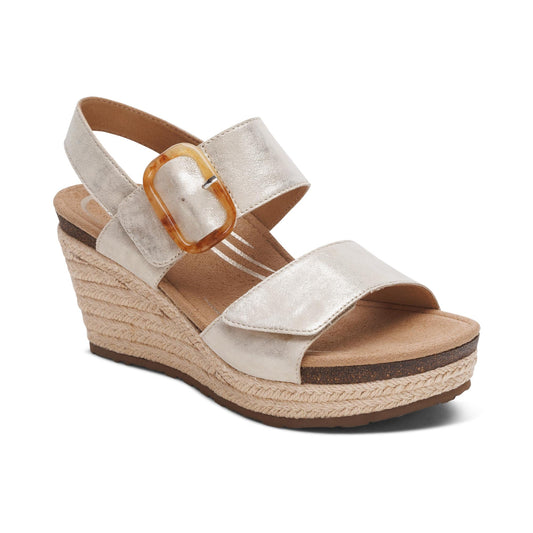 Aetrex Ashley Arch Support Wedge - Champagne