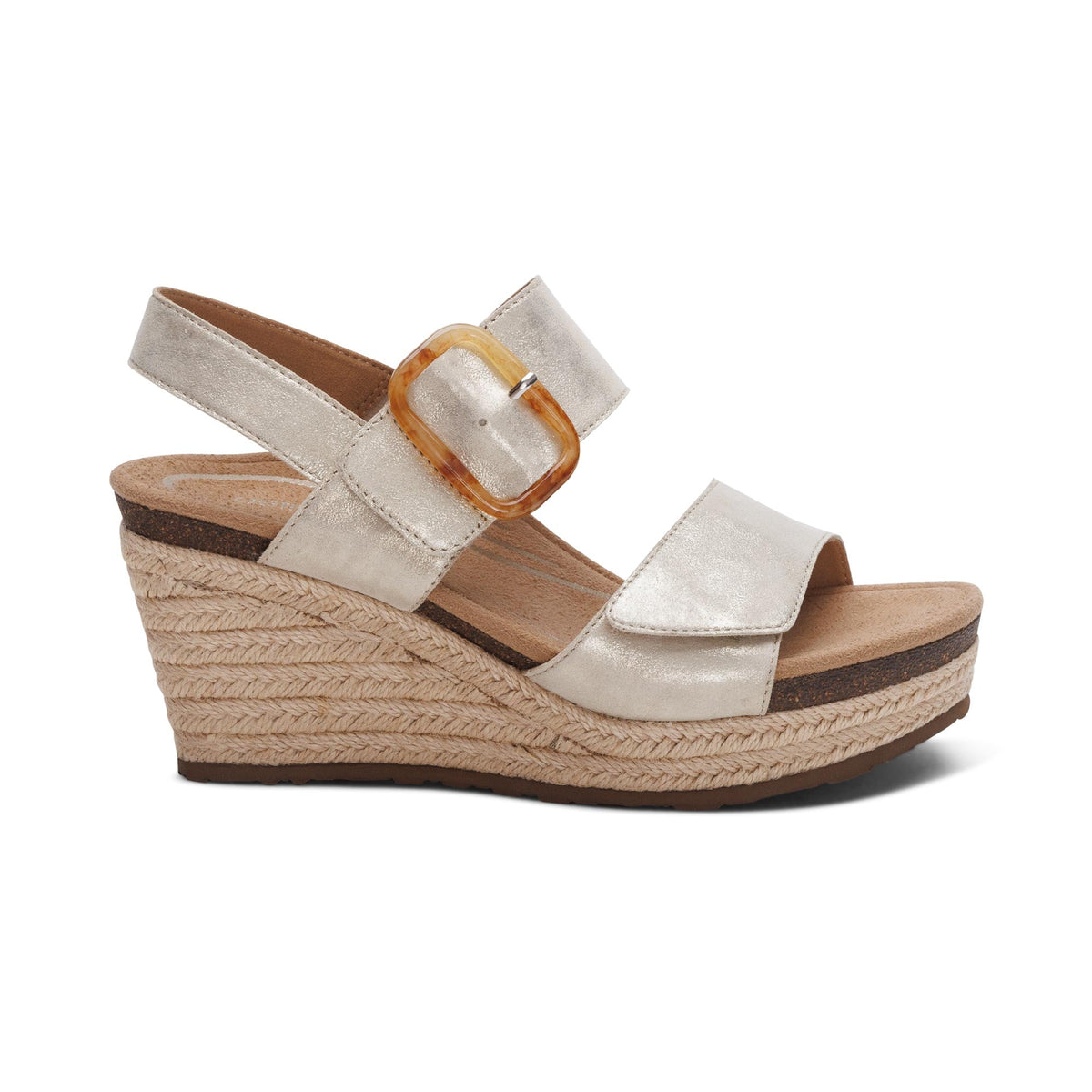 Aetrex Ashley Arch Support Wedge - Champagne