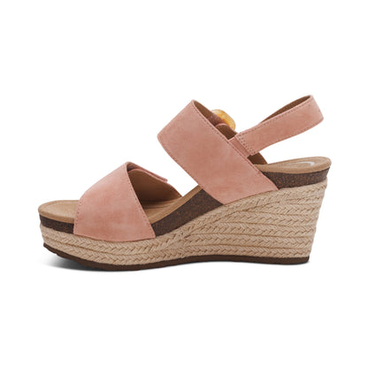 Aetrex Ashley Arch Support Wedge - Rose