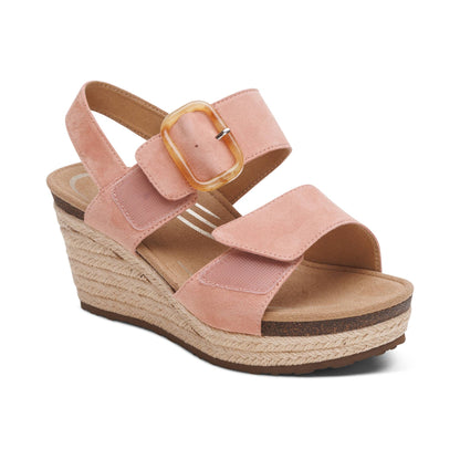 Aetrex Ashley Arch Support Wedge - Rose