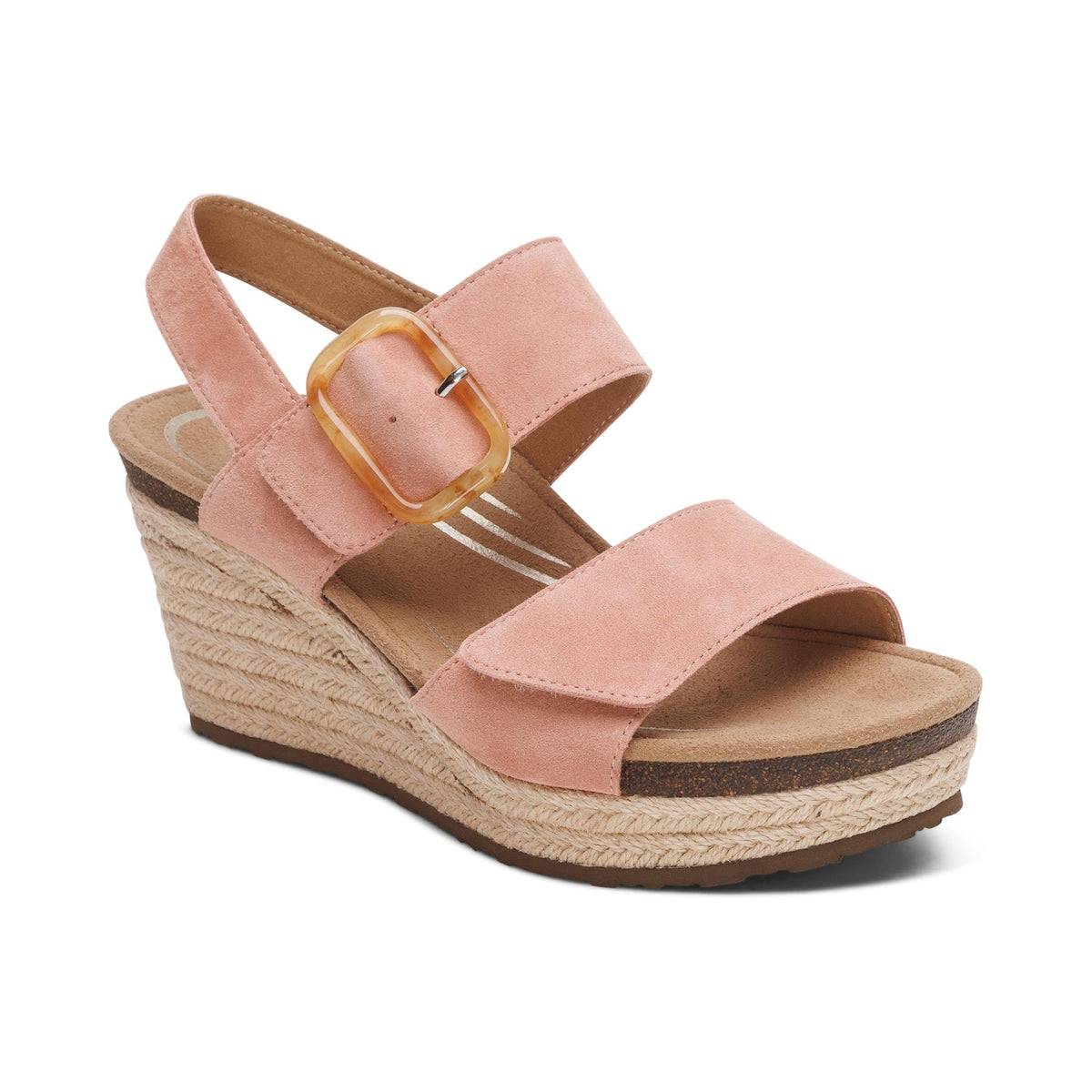 Aetrex Ashley Arch Support Wedge - Rose