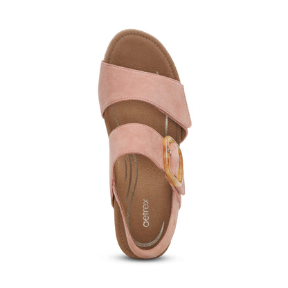 Aetrex Ashley Arch Support Wedge - Rose