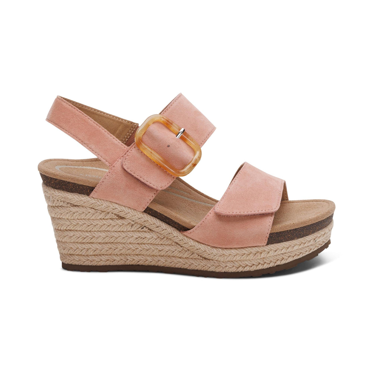 Aetrex Ashley Arch Support Wedge - Rose