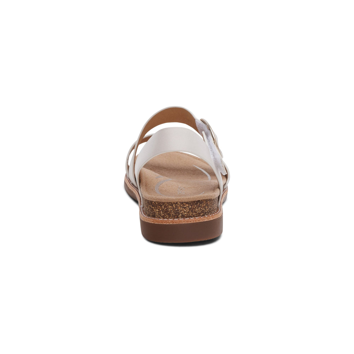 Aetrex Tamara Asymmetrical Quarter Strap Sandal - Ivory