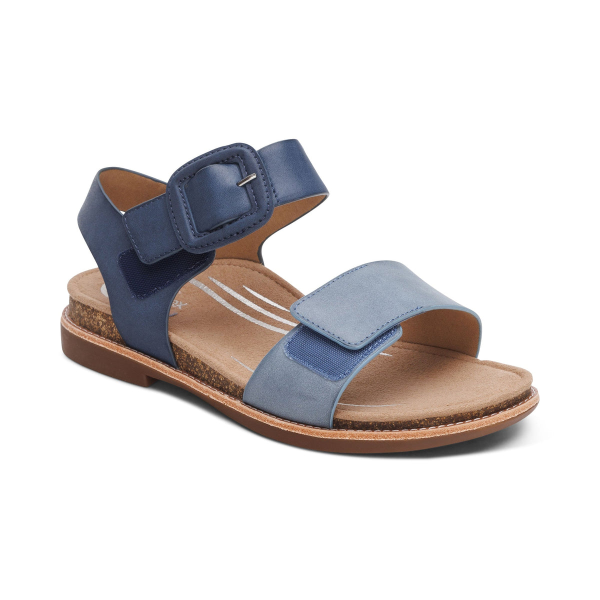 Aetrex Claire Quarter Strap Sandal - Navy