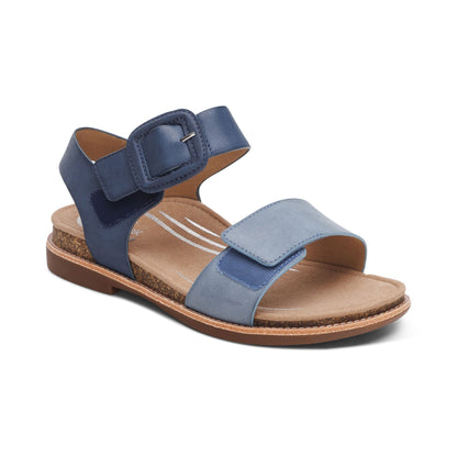 Aetrex Claire Quarter Strap Sandal - Navy