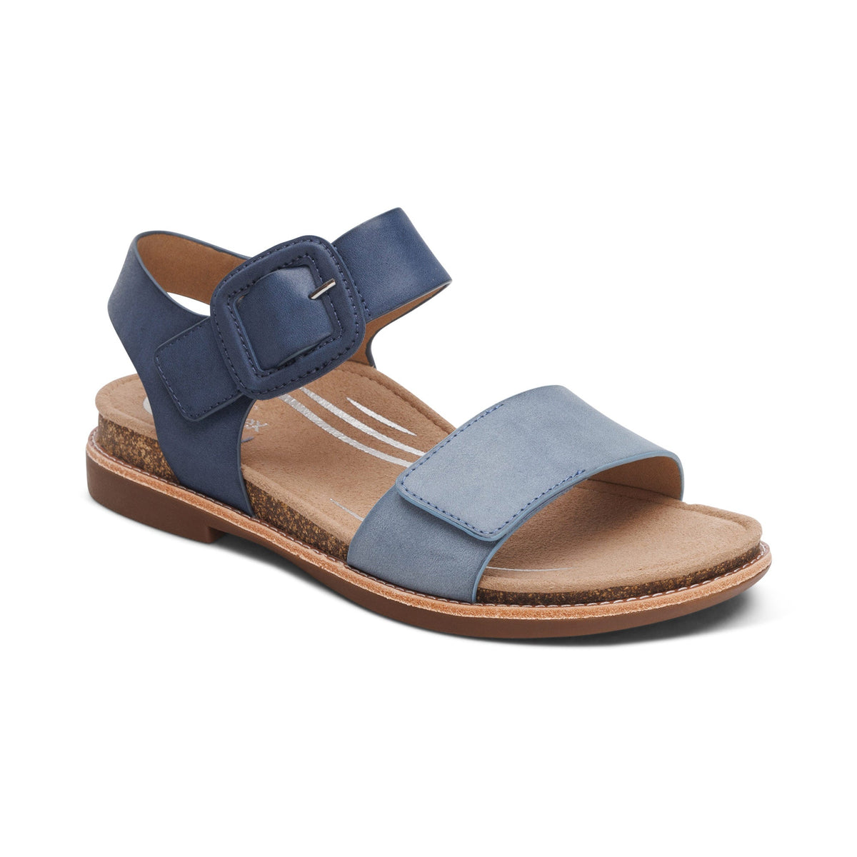 Aetrex Claire Quarter Strap Sandal - Navy