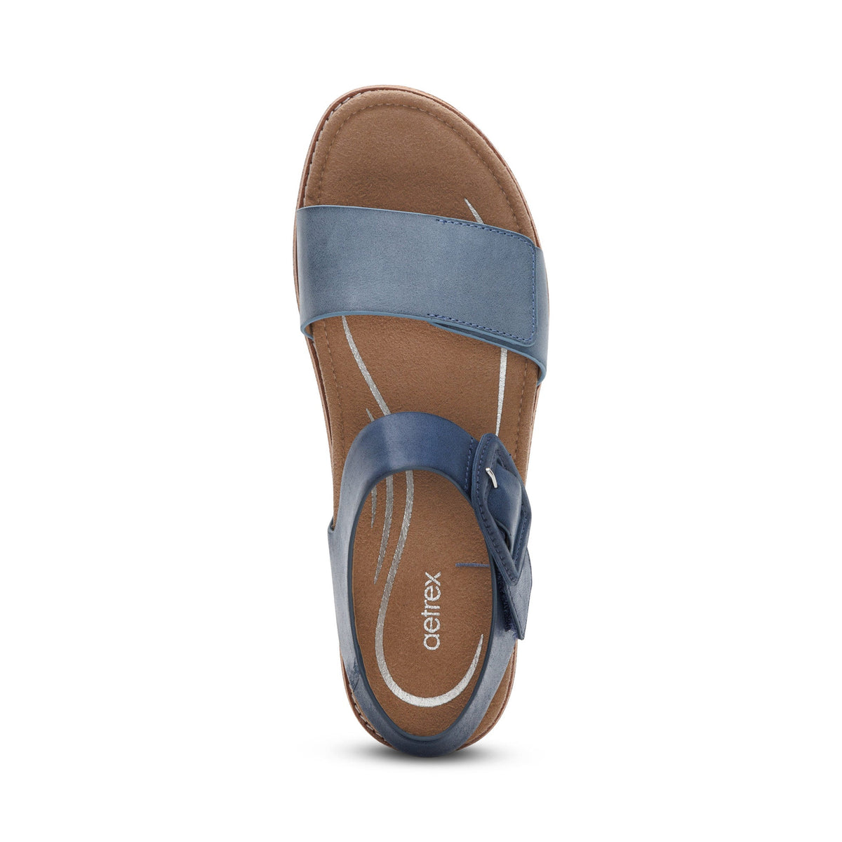 Aetrex Claire Quarter Strap Sandal - Navy