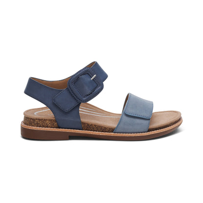 Aetrex Claire Quarter Strap Sandal - Navy