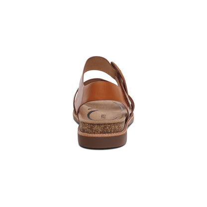 Aetrex Claire Quarter Strap Sandal - Cognac