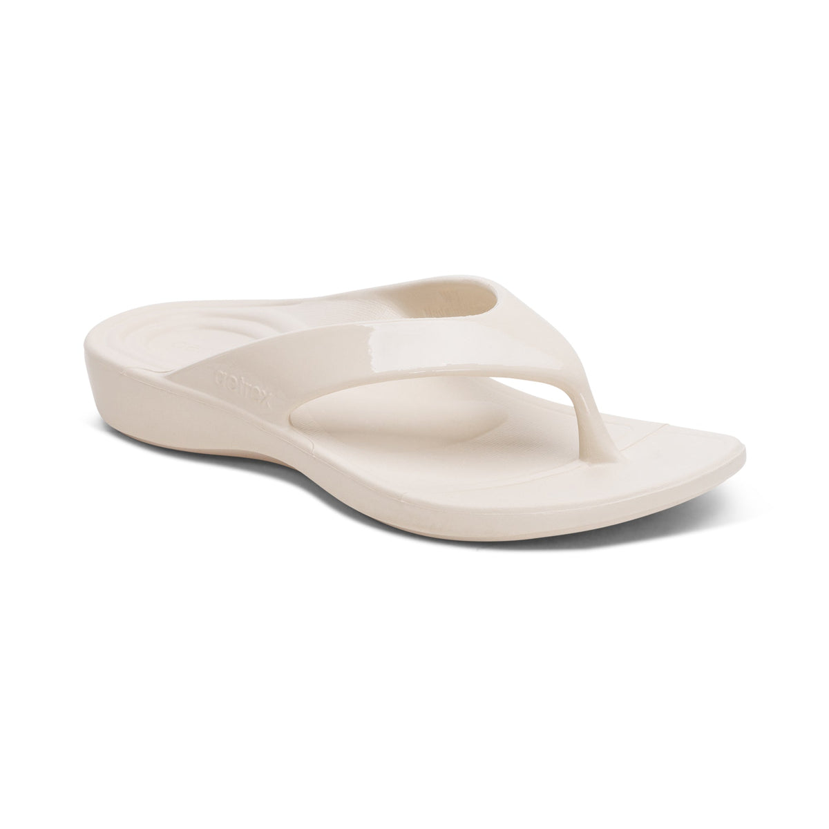Aetrex Maui Orthotic Women's Flips - Ivory Gloss