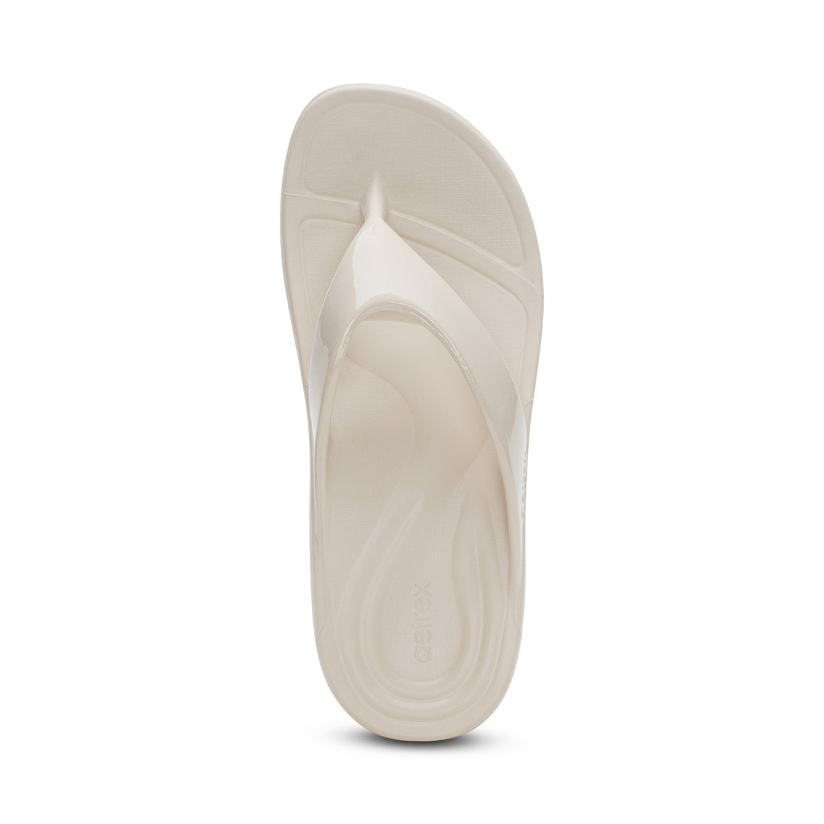 Aetrex Maui Orthotic Women's Flips - Ivory Gloss