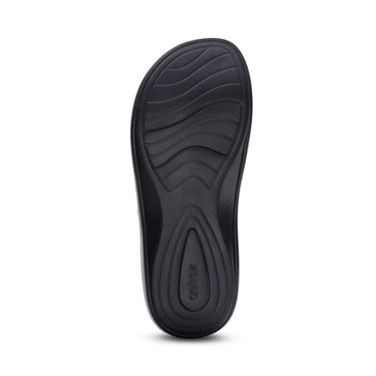 Aetrex Maui Orthotic Women's Flips - Pewter Metallic