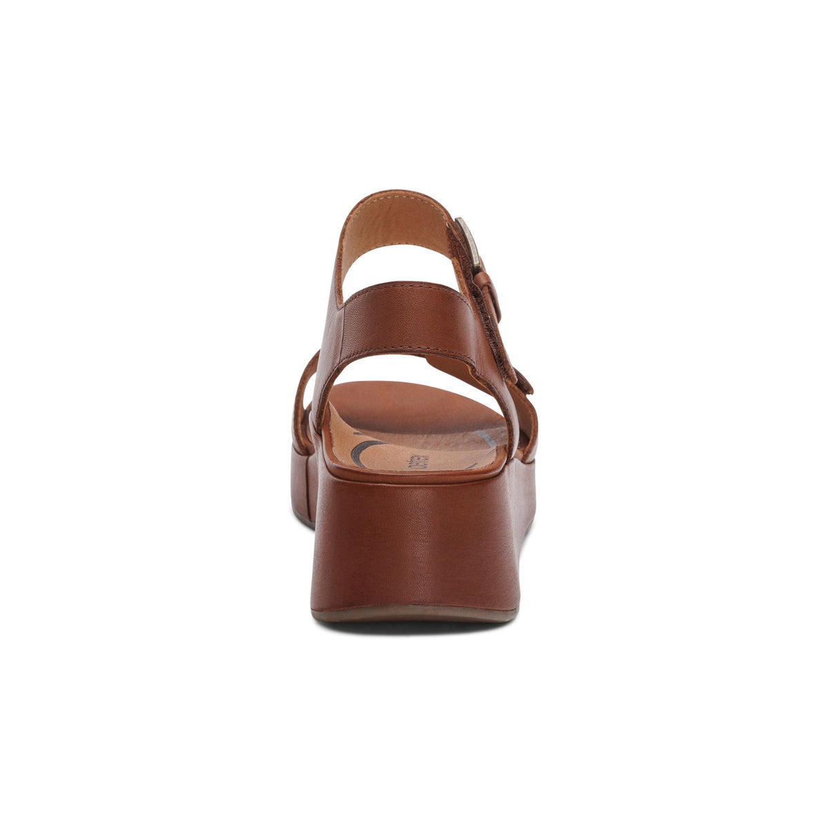 Aetrex Ariel Adjustable Quarter Strap Wedge  - Dark Brown