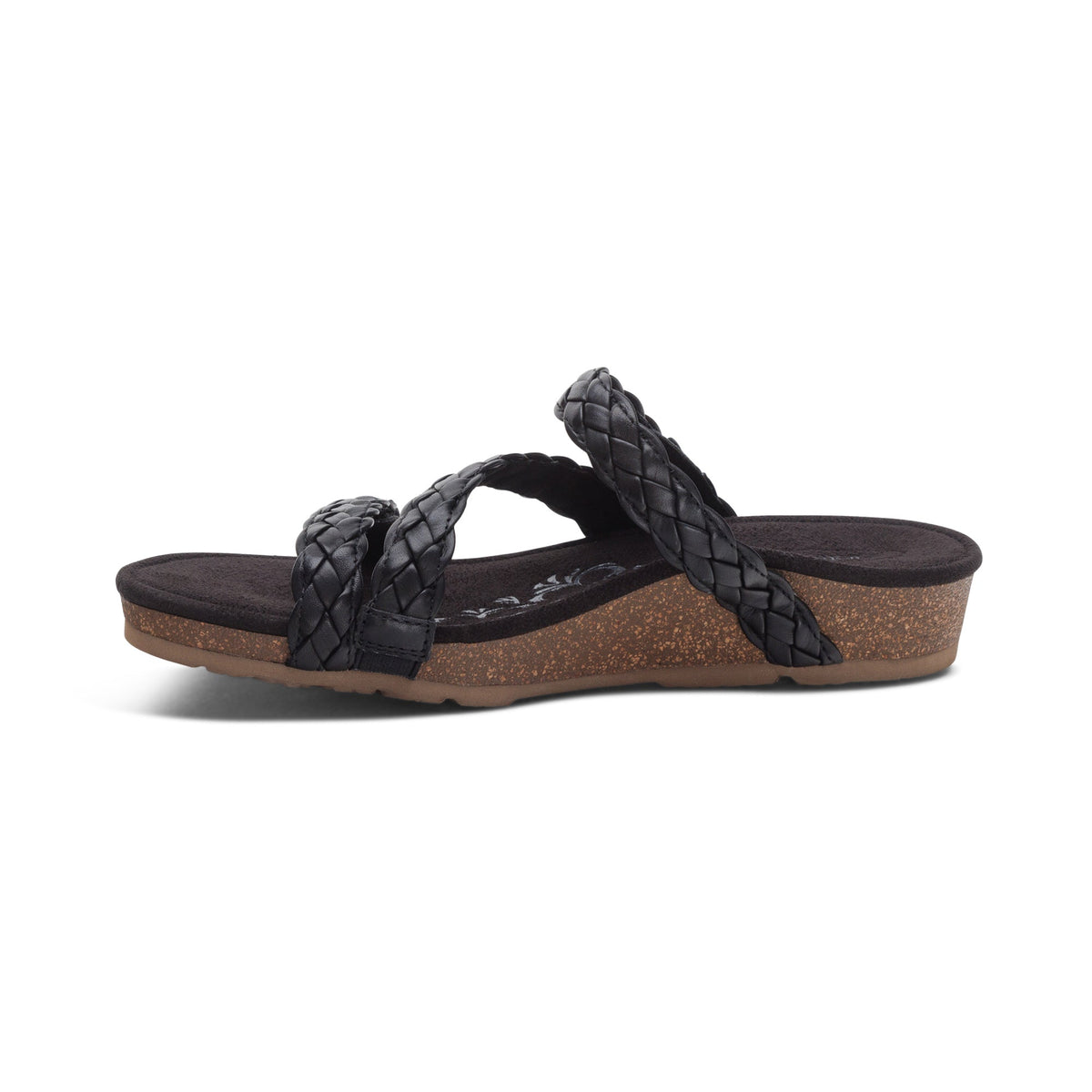 Aetrex Josie Braided Slide - Black