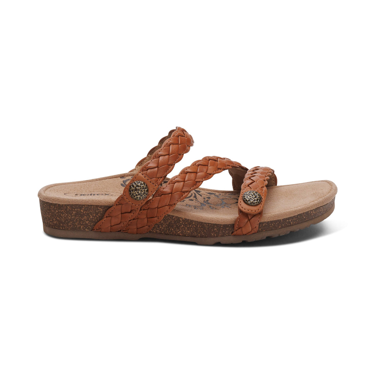 Aetrex Josie Braided Slide - Ginger