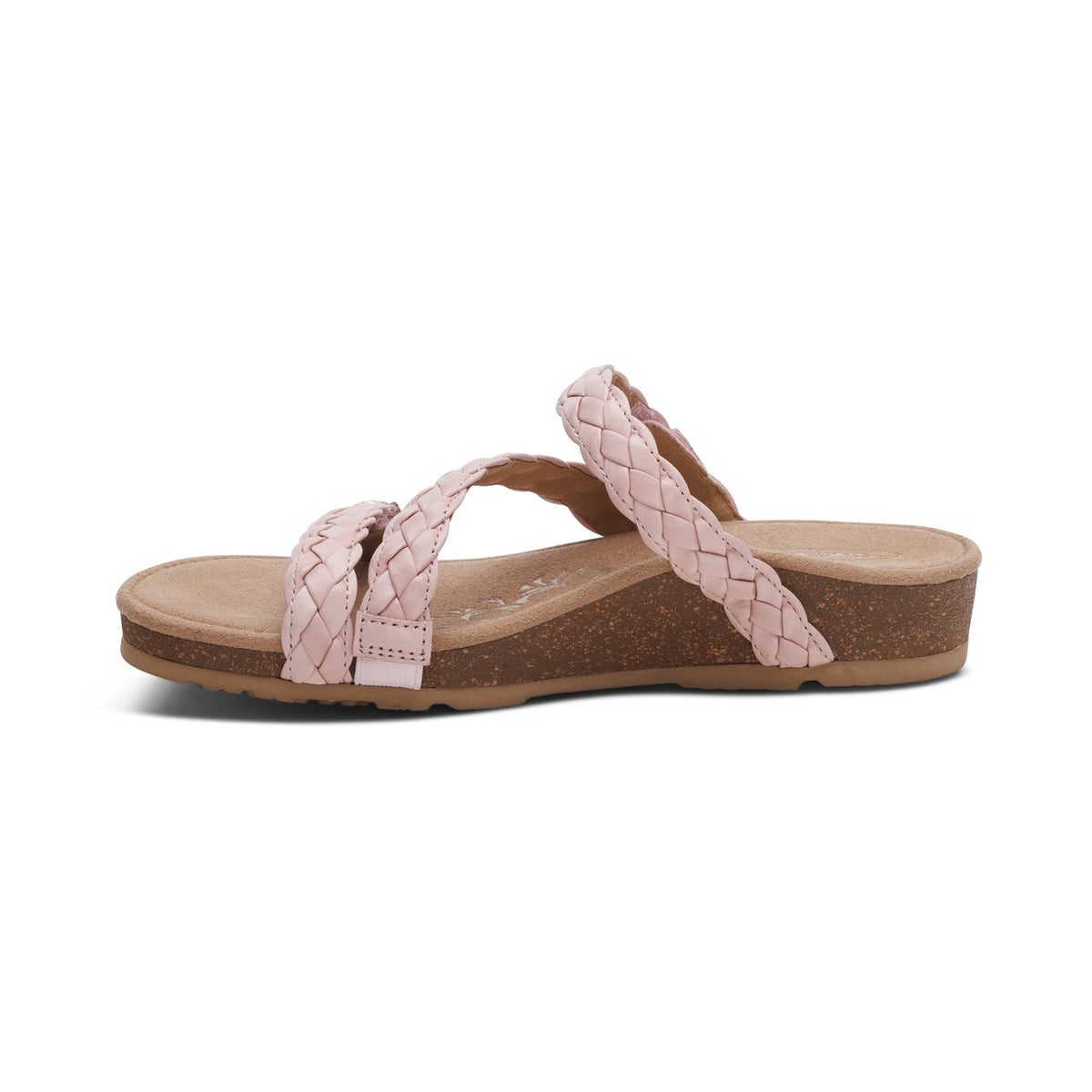 Aetrex Josie Braided Slide - Rose