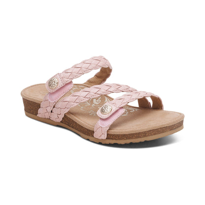 Aetrex Josie Braided Slide - Rose