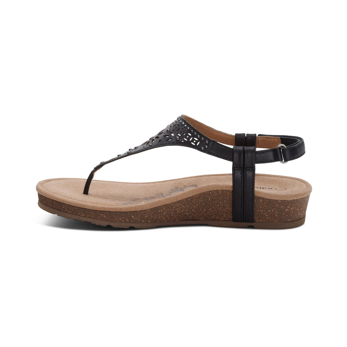 Aetrex Evelyn Thong Sandal - Black