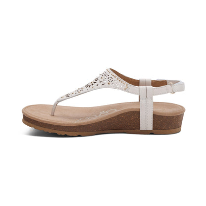 Aetrex Evelyn Thong Sandal - Ivory