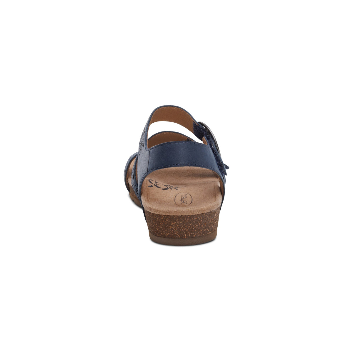 Aetrex Lilly Adjustable Quarter Strap Sandal - Navy Cutout