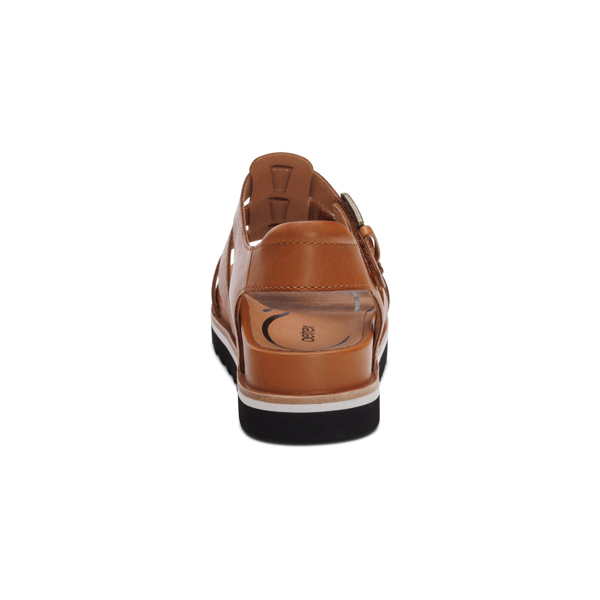 Aetrex Romy Quarter Strap Cork Flat Sandal - Ginger