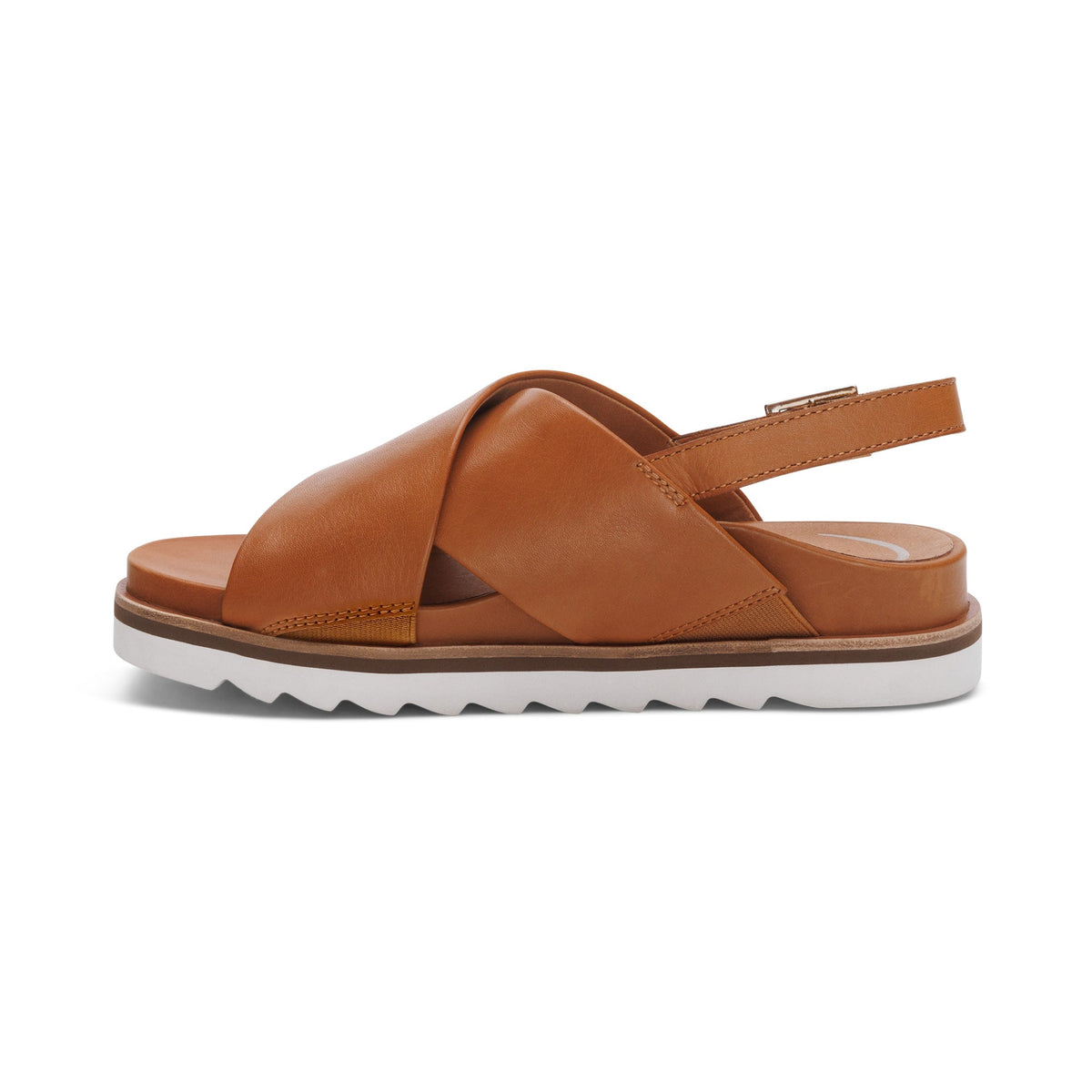Aetrex Thea Back Strap Cork Flat Sandal  - Ginger