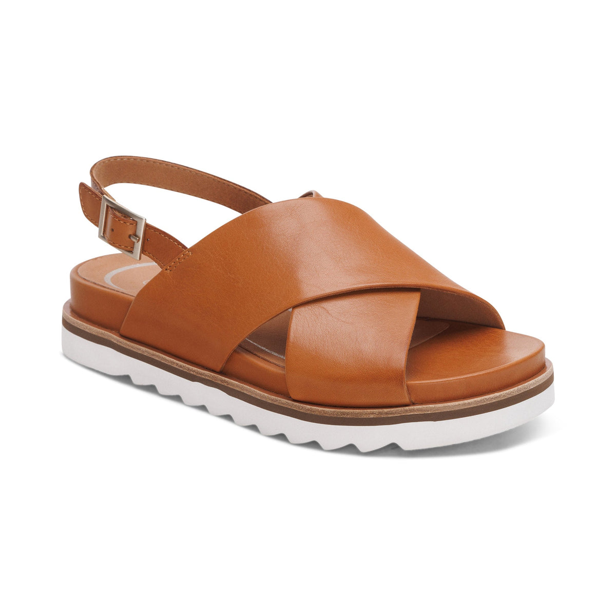 Aetrex Thea Back Strap Cork Flat Sandal  - Ginger