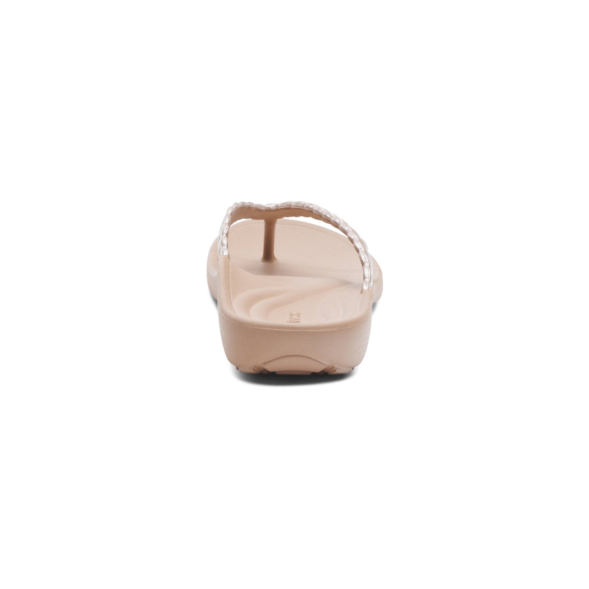 Aetrex Vicki Braided Thong Sandal - Champagne Gloss