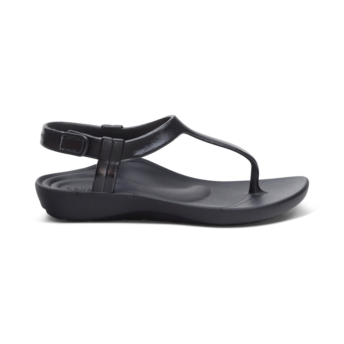 Aetrex Skyler Thong Sandal - Black