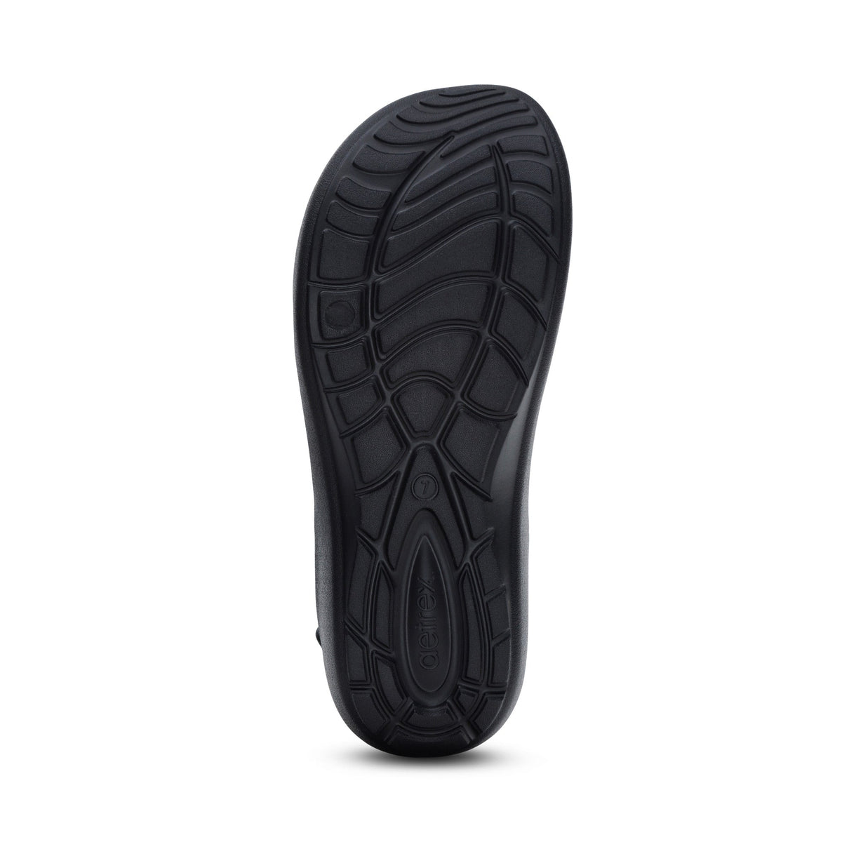 Aetrex Skyler Thong Sandal - Black Embellished