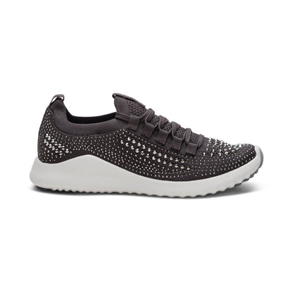Aetrex Carly Arch Support Sneaker - Pewter Sparkle