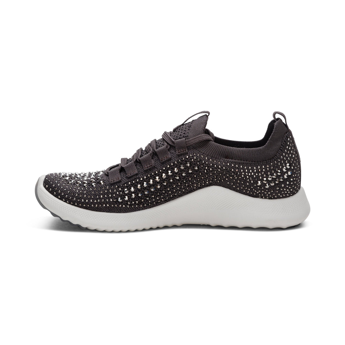 Aetrex Carly Arch Support Sneaker - Pewter Sparkle