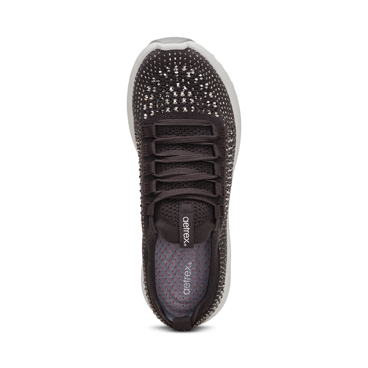 Aetrex Carly Arch Support Sneaker - Pewter Sparkle