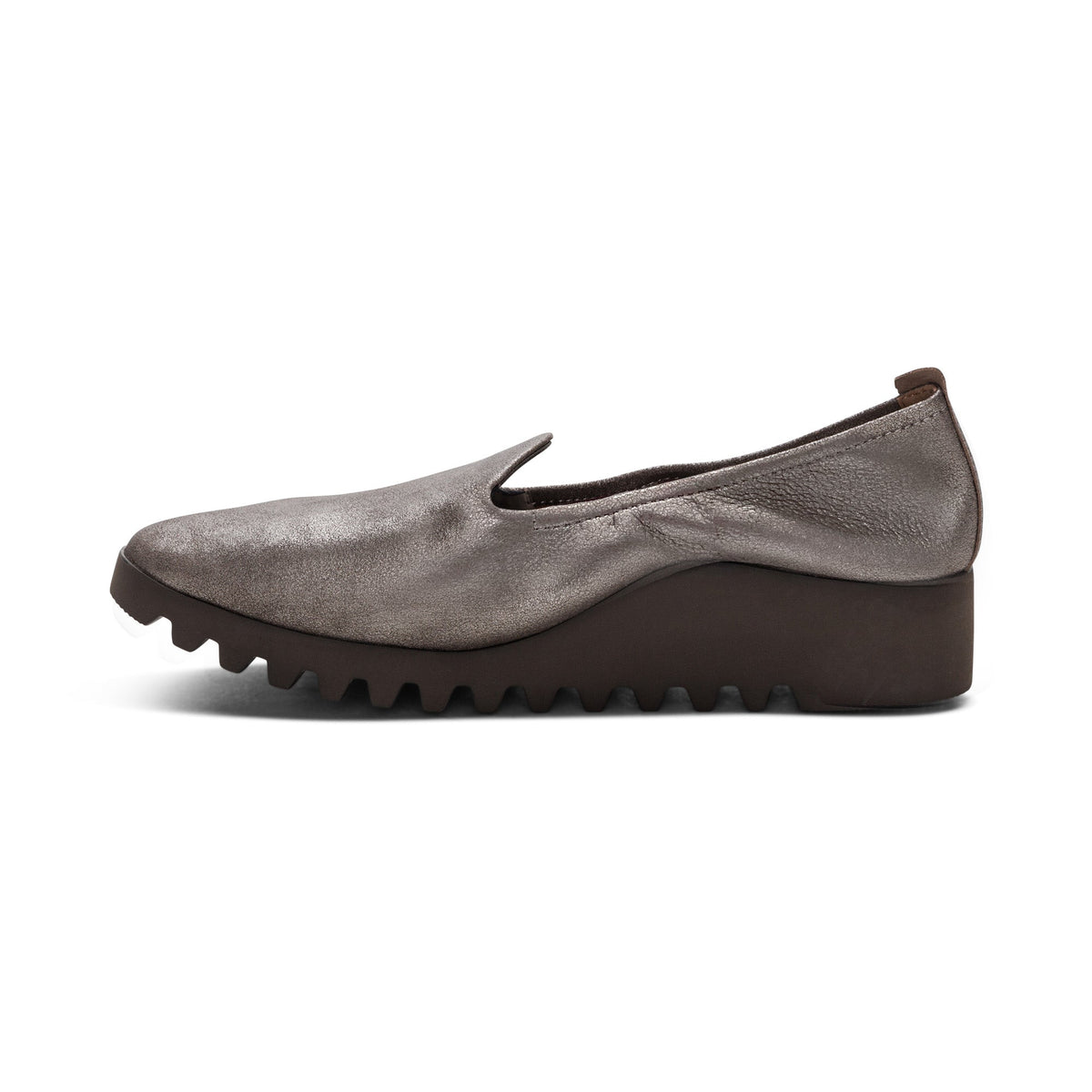 Aetrex Liz Arch Support Slip-On - Brushed Silver