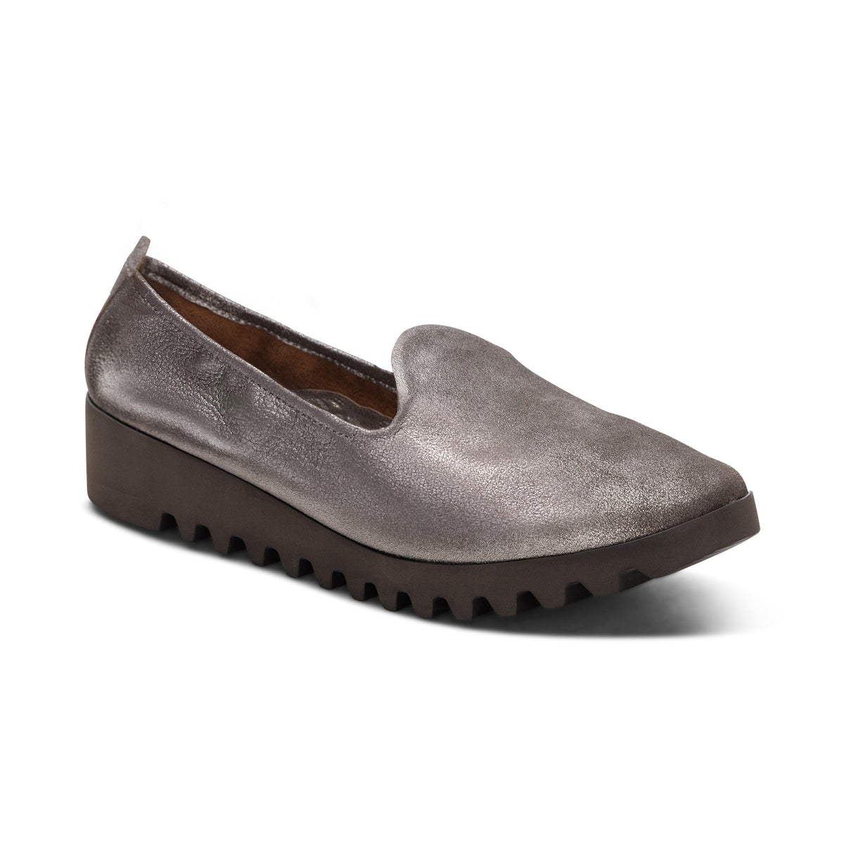 Aetrex Liz Arch Support Slip-On - Brushed Silver