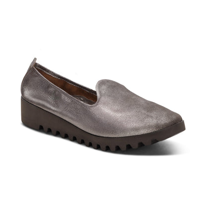 Aetrex Liz Arch Support Slip-On - Brushed Silver