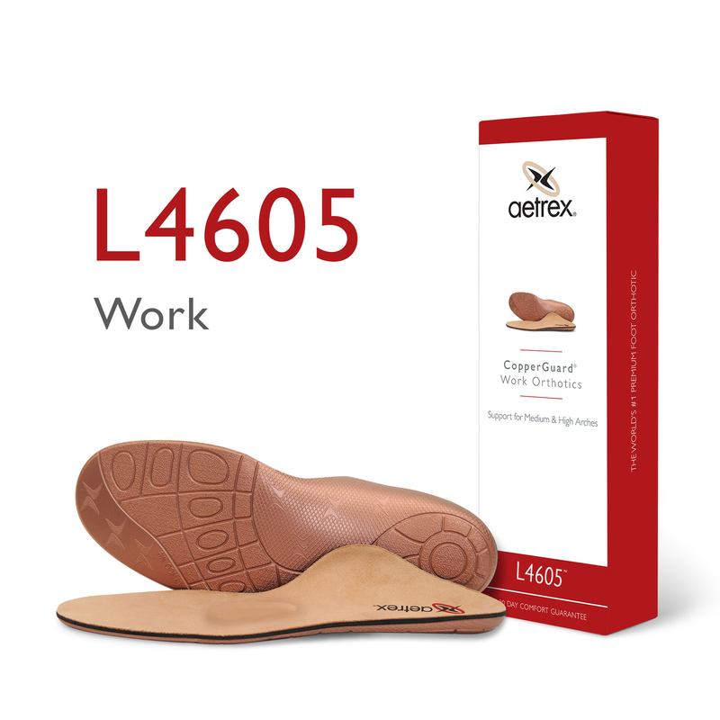 Aetrex Men's Work Orthotics W/ Metatarsal Support