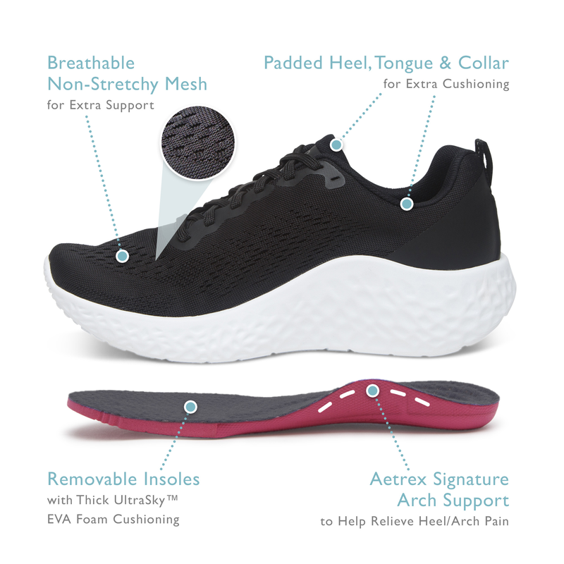 Aetrex Danika Arch Support Sneaker - Ivory