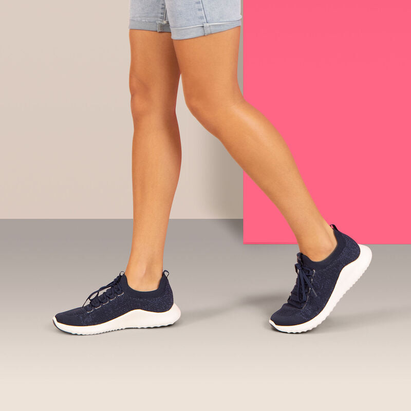 Aetrex Carly Arch Support Sneaker - Navy