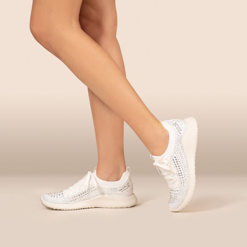 Aetrex Carly Arch Support Sneaker - White Sparkle