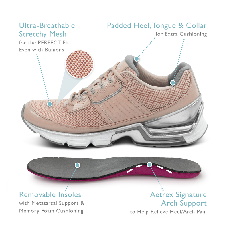 Aetrex Xspress Runner 2 Women's Sneaker - Grey