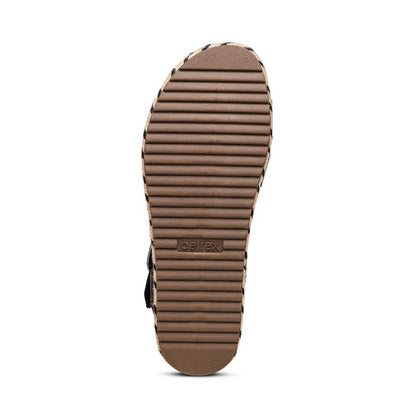 Aetrex Paula Arch Support Platform Sandal - Black