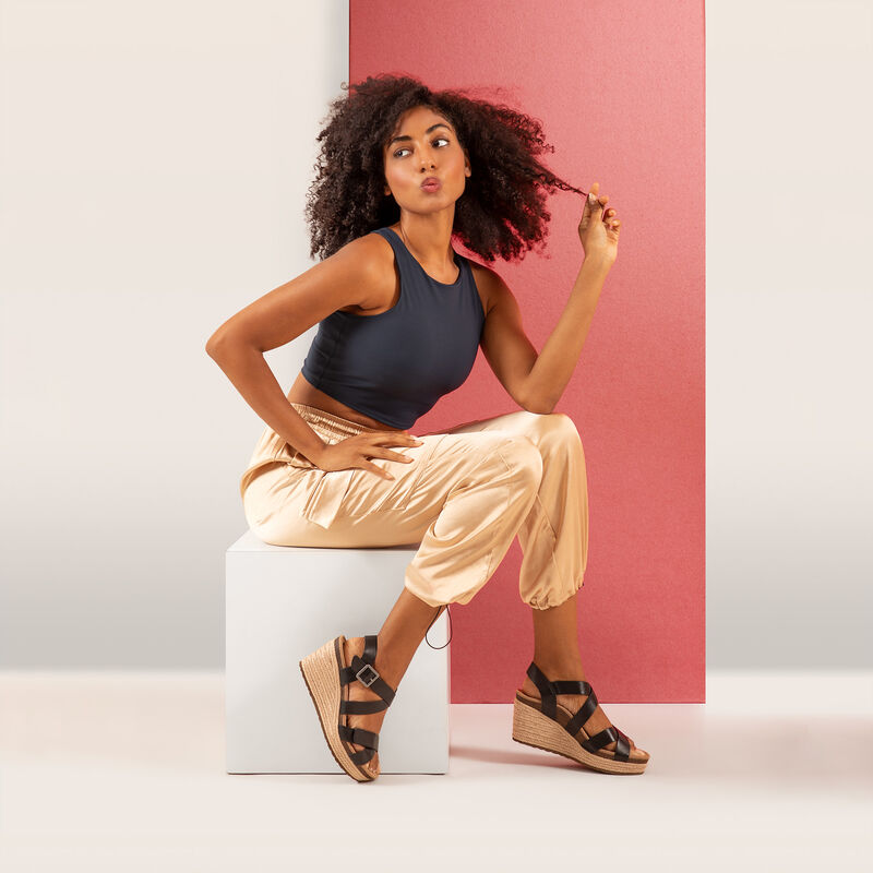 Aetrex Anna Arch Support Wedge - Sand