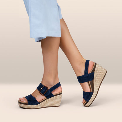 Aetrex Ashley Arch Support Wedge - Navy